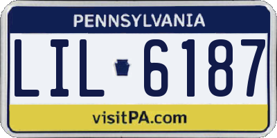 PA license plate LIL6187