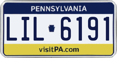 PA license plate LIL6191