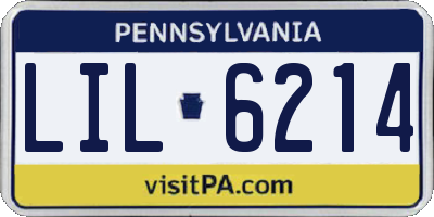 PA license plate LIL6214