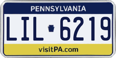 PA license plate LIL6219