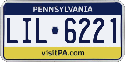 PA license plate LIL6221