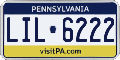 PA license plate LIL6222