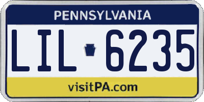 PA license plate LIL6235