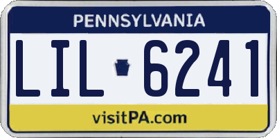 PA license plate LIL6241