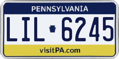 PA license plate LIL6245