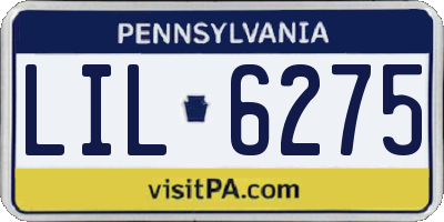 PA license plate LIL6275