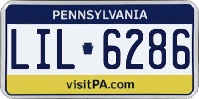 PA license plate LIL6286