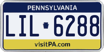 PA license plate LIL6288