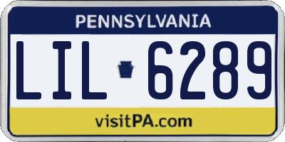 PA license plate LIL6289