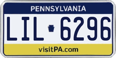 PA license plate LIL6296