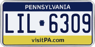 PA license plate LIL6309