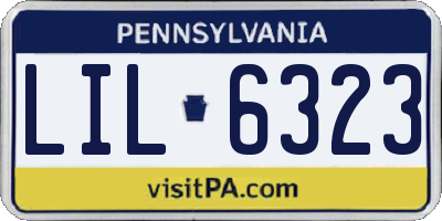 PA license plate LIL6323
