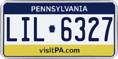 PA license plate LIL6327