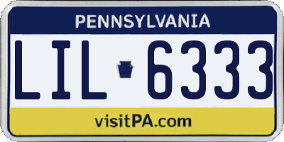 PA license plate LIL6333