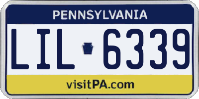 PA license plate LIL6339