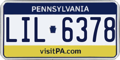 PA license plate LIL6378