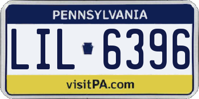 PA license plate LIL6396