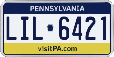 PA license plate LIL6421