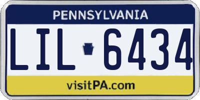 PA license plate LIL6434