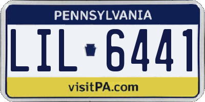 PA license plate LIL6441