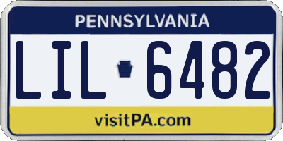 PA license plate LIL6482