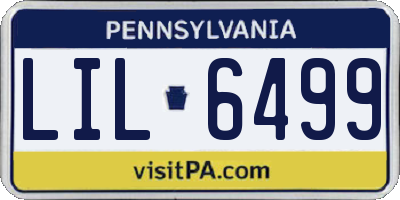 PA license plate LIL6499