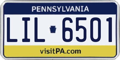 PA license plate LIL6501