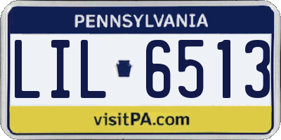 PA license plate LIL6513