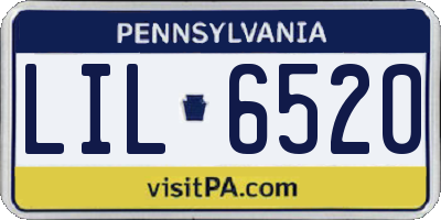 PA license plate LIL6520