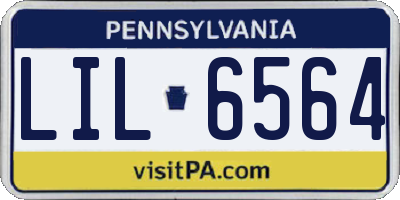 PA license plate LIL6564