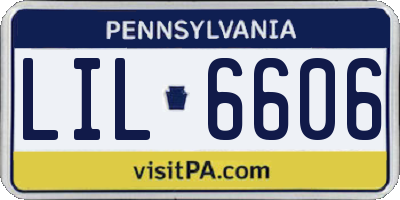 PA license plate LIL6606
