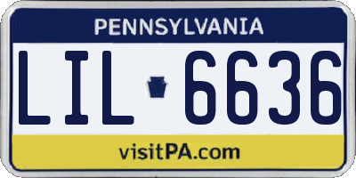 PA license plate LIL6636