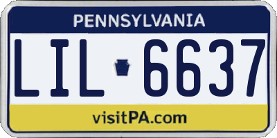 PA license plate LIL6637