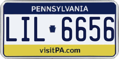 PA license plate LIL6656