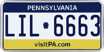PA license plate LIL6663