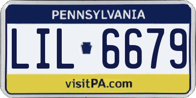 PA license plate LIL6679