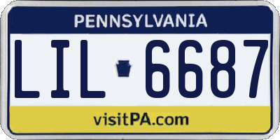 PA license plate LIL6687