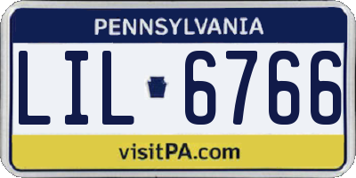 PA license plate LIL6766