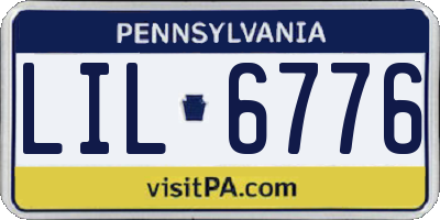 PA license plate LIL6776