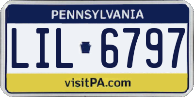 PA license plate LIL6797