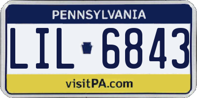 PA license plate LIL6843