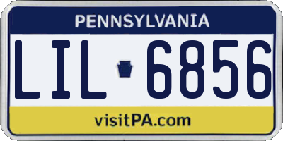 PA license plate LIL6856