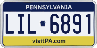 PA license plate LIL6891