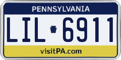 PA license plate LIL6911