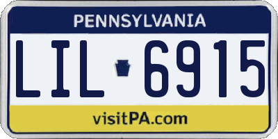 PA license plate LIL6915