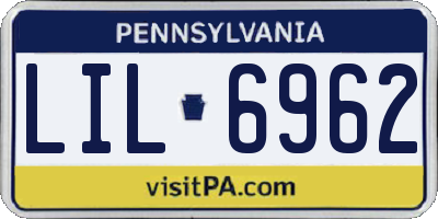 PA license plate LIL6962