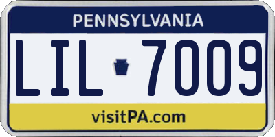 PA license plate LIL7009