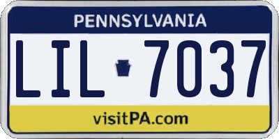 PA license plate LIL7037