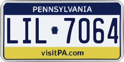 PA license plate LIL7064