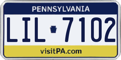 PA license plate LIL7102